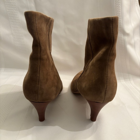 Dolce Vita Tan Suede Heeled Ankle Boots 7.5 - Picture 4 of 7